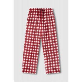 JAJU [JAJU/자주] 여 극세사 패턴 파자마 팬츠_라이트 레드 [JAJU] Women's Microfiber Pattern Pajama Pants_Light Red