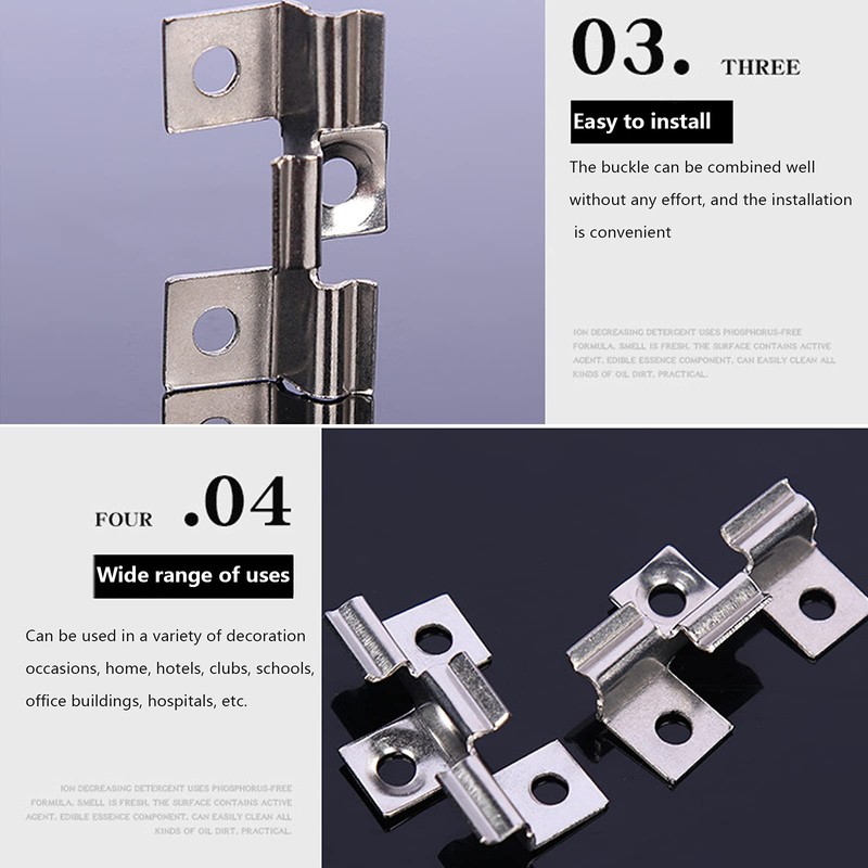jackfru WPC Clips, 100 Pieces, Patio Clips, WPC Plank Mounting