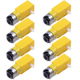 Gebildet 8pcs DC3V-12V DC Geared Motor for Four-Wheel Drive Toy Car/Robotic Body/Aircraft Toys.Batch Number:Double Axis 1:48