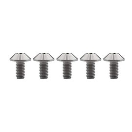 Ruifu Titanium Alloy Hex Hole M6x12 15 20mm Bicycle Motorcycle Wheel License Plate Mounting Bolts Set of 5 (Titanium, M6x15mm)