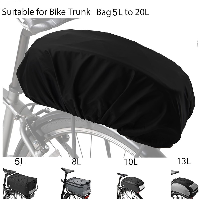 JSAHAH 20L Bicycle Rear Rack Rain Cover Bike Trunk Rain