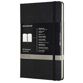 Moleskine PRO Notebook, Hard Cover, Large (5" x 8.25") Professional Project Planning, Black, 240 Pages