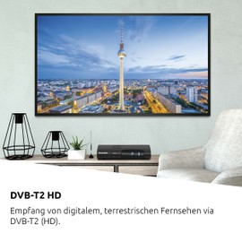 TechniSat DIGIFLEX TT5 DVB-T/DAB+/FM Rod Antenna with Built-in Amplifier (LTE Filter, Magnetic Base, 26 dB Amplifier) Black