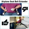 BEANPRECOY 2 in 1 Airplane Seat Belt Extender, Adjustable 7-32"