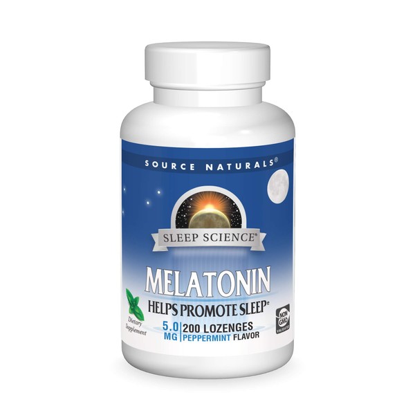 Source Naturals Melatonin 5 mg - 200 Peppermint Flavored Lozenges