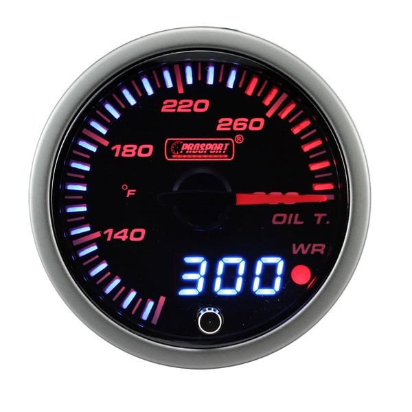 Prosport Performance 216JDMOT-R.F Oil Temp. Dual Display Amber/Wht. 52mm W/Quick