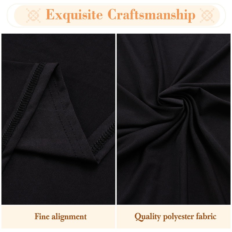 Kesfey 8ft Spandex Tablecloths Stretch Table Cover, Rectangular Table Fitted