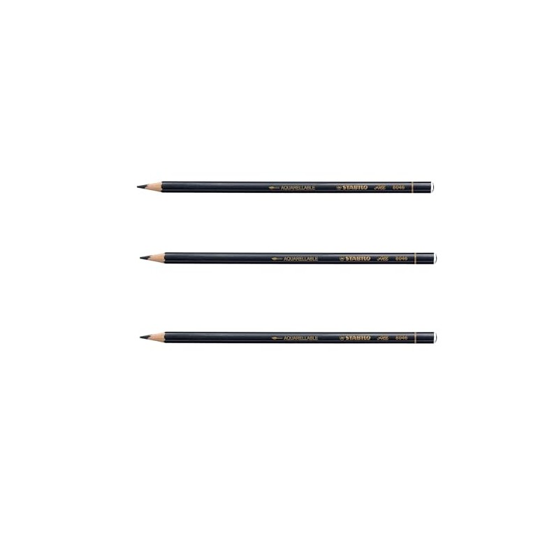 3x Stabilo-All Pencils, Black (Black)