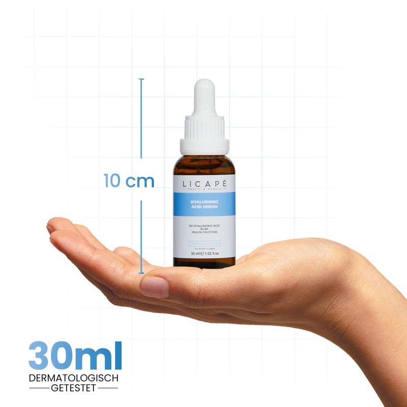 Licape® Feuchtigkeitsserum Gesicht 30 ml | Feuchtigkeitsspendend | Zieht schnell