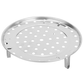 Soporte de Vapor Estante de Acero Inoxidable Soporte de Bandeja Estante de Bandeja Accesorios de Cocina con Pies de Soporte Soporte de Vapor (Gran diámetro 26cm)