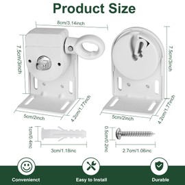 Universal Replacement Installation Accessories for Indoor/Outdoor Sunshade and Roller Blinds