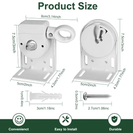 Universal Replacement Installation Accessories for Indoor/Outdoor Sunshade and Roller Blinds
