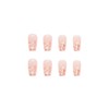 24 Pieces Long White Florets Elegant and Fine Nail Tips