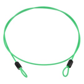 Cerradura de Cable de 39 Pulgadas de 2 mm, Con Revestimiento de Vinilo de Acero, Flexible, Cuerda de Alambre de Doble Bucle (Verde)