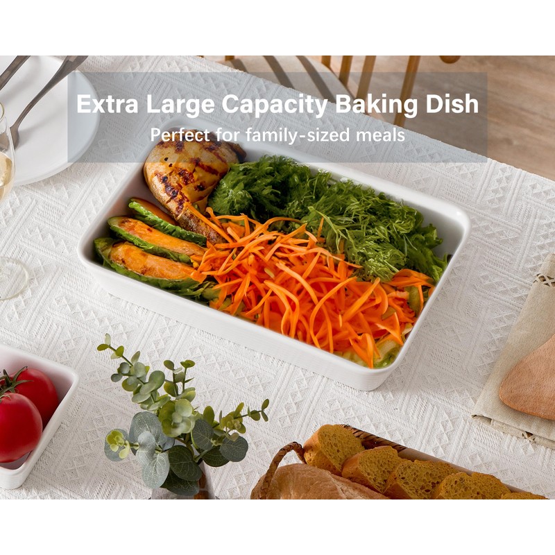 ONEMORE Ceramic Baking Dish, 9x13 Baking Pan Casserole Dish Large