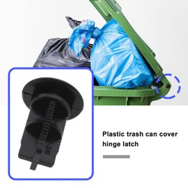 SING F LTD 2PCS Wheelie Bin Lid Hinge Pins 43mmx18mm Compatible with Otto/ESE (New Type) Household or Commercial 240 Litre Wheelie Bins Plastic Black