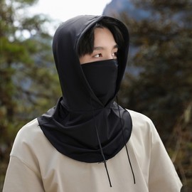KC Certified 360-Degree UV Protection Cooling Hood Neck Guard Multi-purpose Face Cover for Golf, Hiking, Fishing Cooling Hood Neck Guard (Dark Gray) 3ea