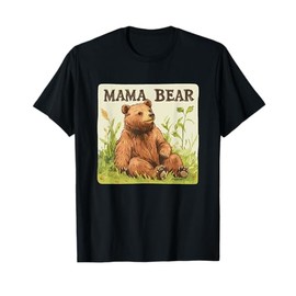 Mama Bear Rocking the Cool Look in Nature T-Shirt