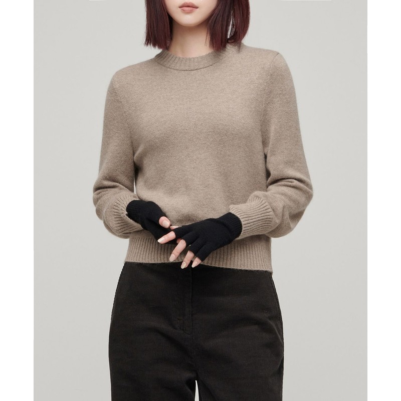 Musinsa Standard Fingerless Knit Gloves [Black]