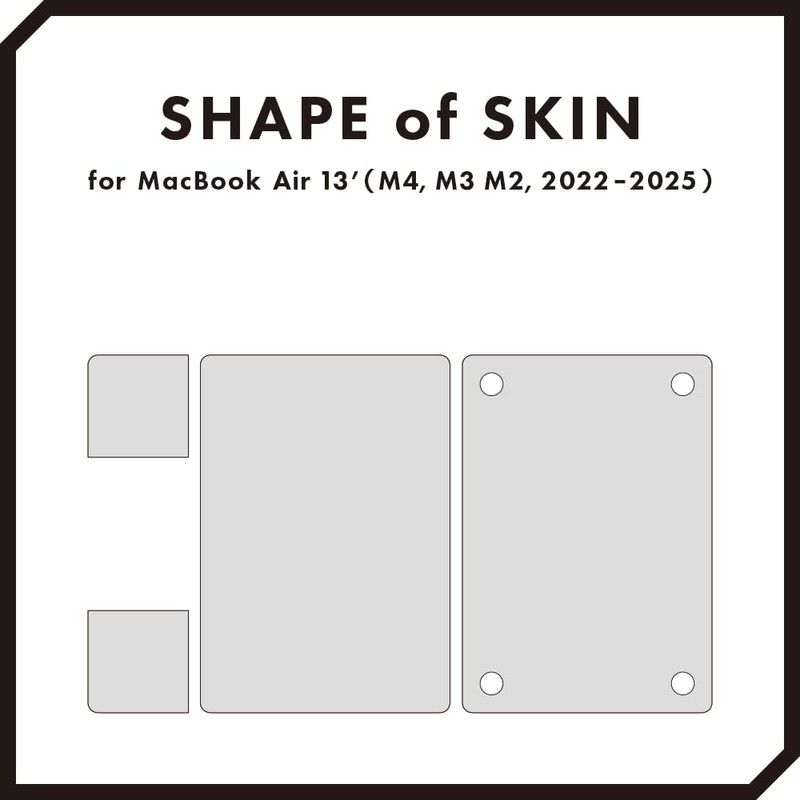 wraplus Skin Sticker for MacBook Air 13 inch M3 M2
