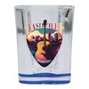 R and R Imports Nashville Tennessee Music City Souvenir 2.5 Ounce Shot Glass Square Blue Base