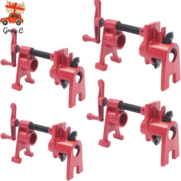 Unbranded (4 Pack) 3/4" Heavy Duty Wood Gluing Pipe Clamp