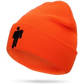 JFAN Knitted Hat Women's Unisex Warm Winter Plain Fleece Lined Hip-Hop Ski Skull Cap Gifts for Friends Cap, orange