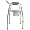 Lightweight Bedside Commode with Pail and Removable Backrest