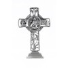Pewter Catholic Saint St Kevin Pray for Us Standing Cross,
