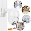 2in Waterproof PTZ Mini Dome Camera 1080P WiFi 8 Lights