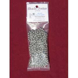 Shade Doctor of Maine Continuous Chain Loop - #10 4.5mm - Nickel Plate for Clutch Roller Shades (48 inch Drop)