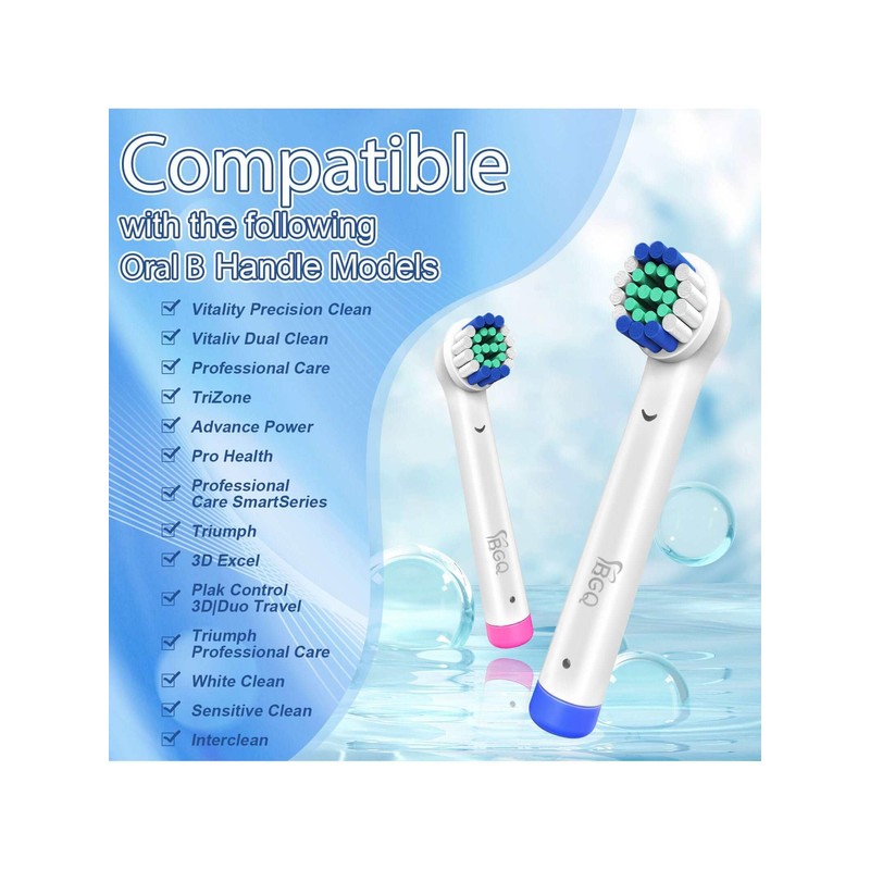 Replacement Toothbrush Heads Compatible with Oral B Braun, 20 Pcs