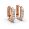 Huggie Hoop Earrings Silver 925 and Gold/Rose Gold Plated Women's