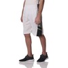 Southpole Men's Basic Basketball Mesh Shorts, White, 5X