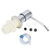 Sink Soap Dispenser Kit with Silicone Tube Stainless Steel Electroplating