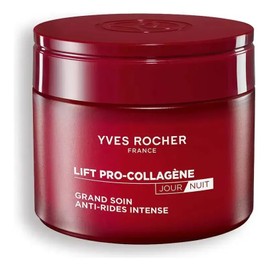 Yves Rocher Crema Facial Intensiva Para Día y Noche Atenuadora De Arrugas con Ácido Hialurónico y Colágeno Vegetal Lift Pro Collagne 75 ml