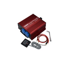 1000W Pure sine ave Power Inverter, Input DC24V Output AC110V 60Hz, with Dual Sockets, USB Output and LCD Wired Remote kit Ideal for 24V Solar System