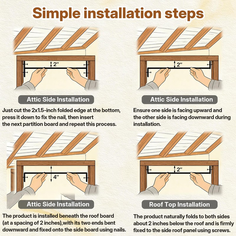 Insulation Baffles for 24in Rafter Bays 15Pack with 2" Air