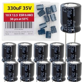 330uF 35V 10x12.5mm Rubycon Electrolítico (paquete de 10)
