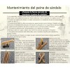 Iwansol Peine Antifrizz De Madera De Sándalo Verdepeine Antiestático