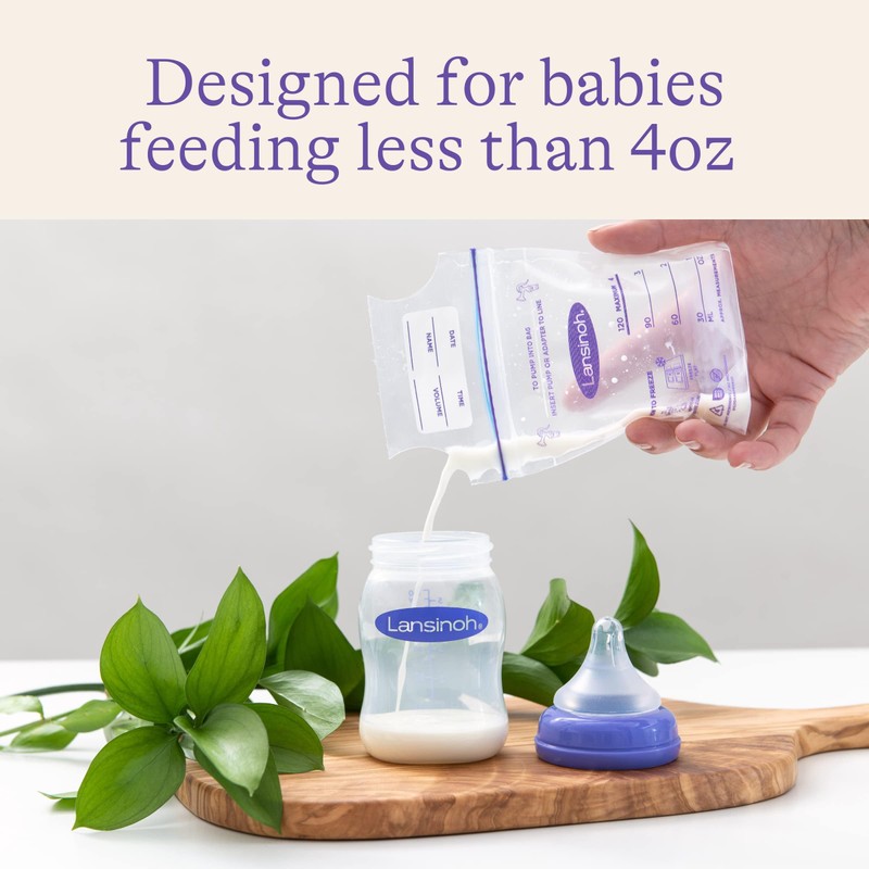 Lansinoh Breastmilk Storage Bags, 50 Count, Baby Essentials, Fast Freeze