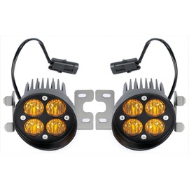 Kojem LED Fog Lights Kit Compatible with 2012-2023 Toyota Tacoma/2010-2023 Toyota 4Runner/2014-2023 Toyota Tundra Fog Lamps Pair DRL Daytime Running Light (Yellow Lens+Chrome Housing)