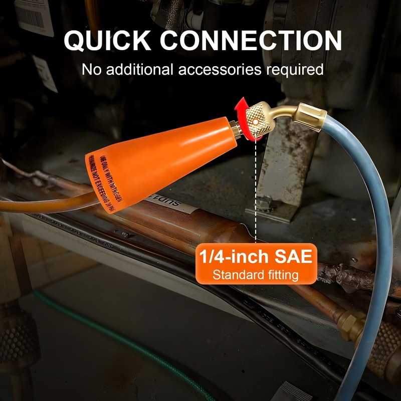 Nitrogen Purge Boot for HVAC Brazing, Hands-Free Nitrogen HVAC Purge