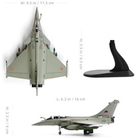 NUOTIE 1/100 Dassault Rafale B NATO Tiger Die-Cast Metal Fighter Jet Model Kits Prefabricated Military Replica for Exhibition, Collection or Gift