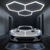ALLYES LED Hexagon Garage Light, Honeycomb LED Ceiling Lights, 15360LM
