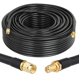 XRDS -RF SMA Cable 150FT, SMA Male to SMA Female Extension Cable 50 Ohm KMR240 Low Loss SMA Coax Coaxial Cable