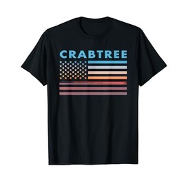 Vintage Sunset American Flag Crabtree, North Carolina Women Men T-Shirt