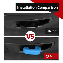 Voodonala for Ford Bronco Sport Front Tow Hook Cover Car Tow Hooks Protector Compatible with Bronco Sport 2021-2024(Light Blue,2pcs)