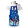 ABAKUHAUS Christmas Apron, Snowman Party, Unisex Kitchen Bib Apron with