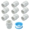 OSVJE 10Pcs PVC Pipe Fittings, 1/2 inch NPT Female Thread